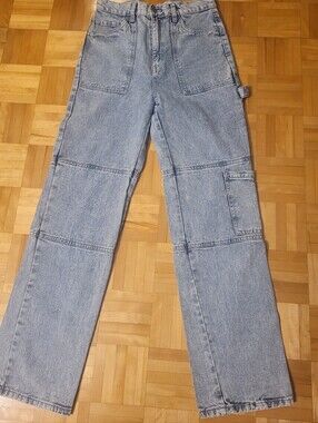 Light Wash Women Or Teenager Carpenter Jeans - Casual Utility Style